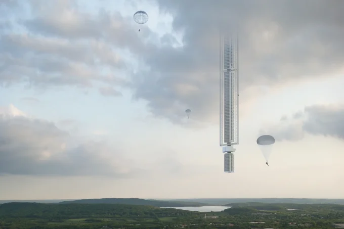 The World’s First Skyscraper Suspended from Space: Analemma Tower