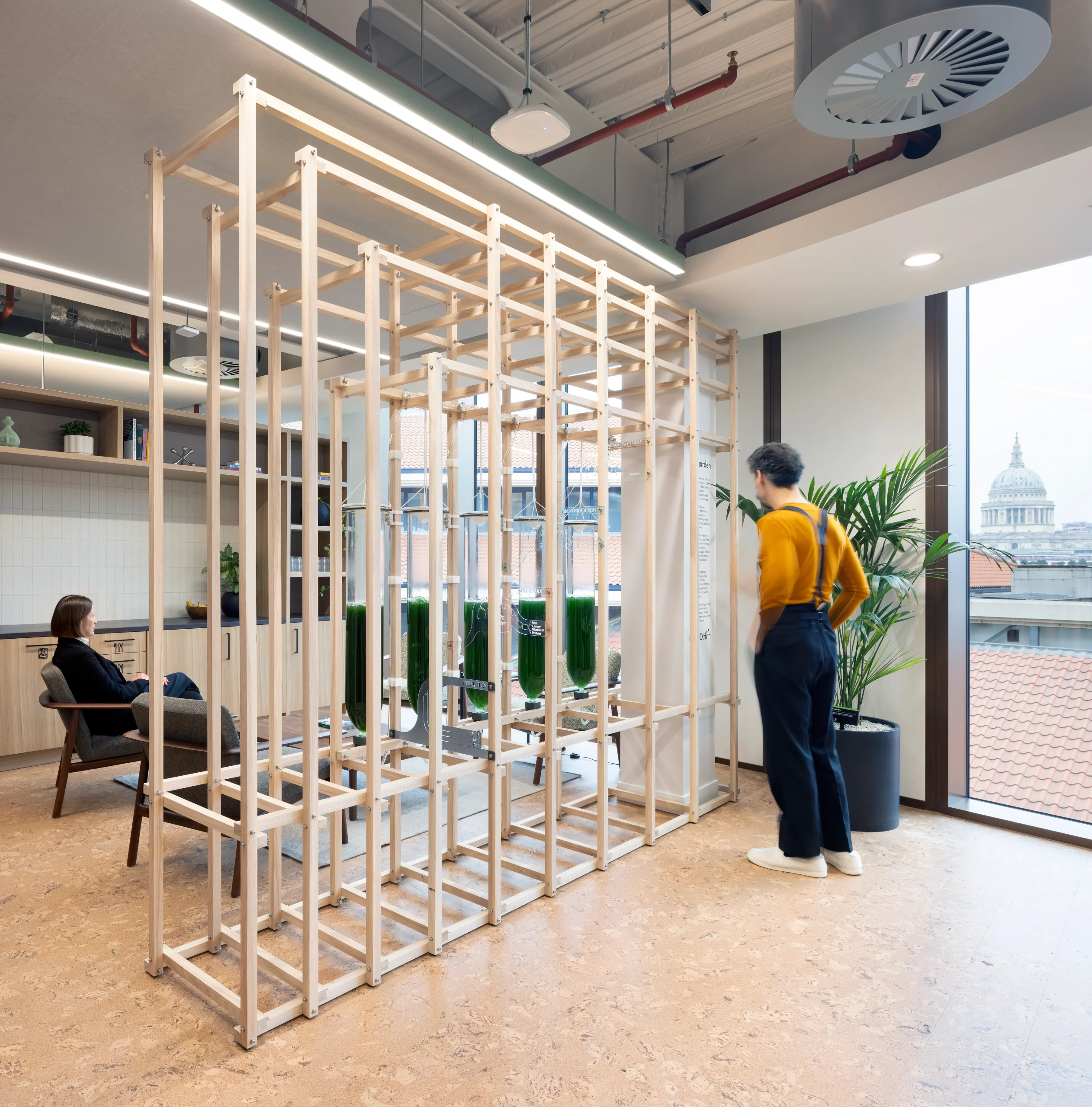 ecoLogicStudio Installs Air Purifying Algae in London Workspace 2 ecoLogicStudio Installs Air Purifying Algae in London Workspace