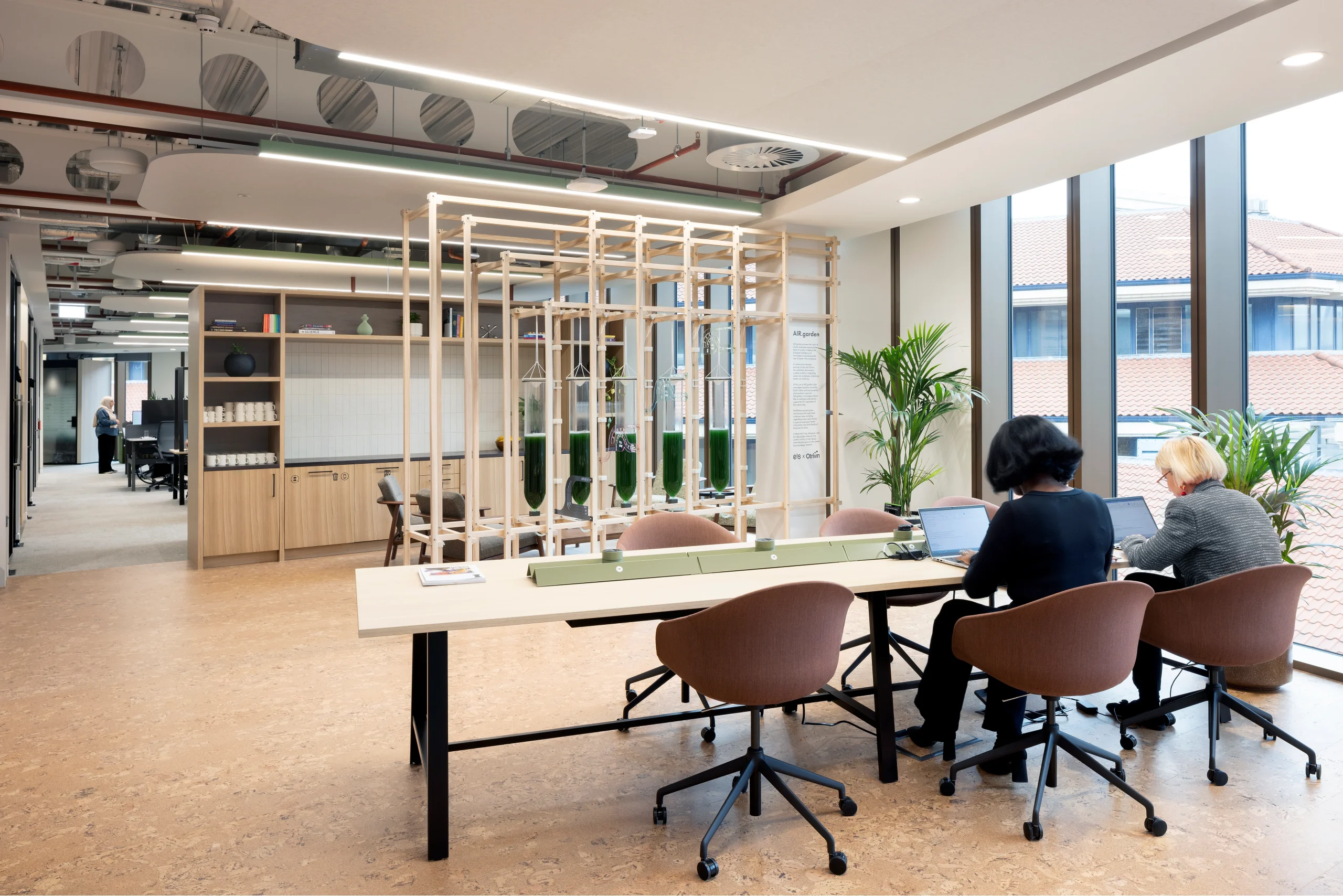 ecoLogicStudio Installs Air Purifying Algae in London Workspace
