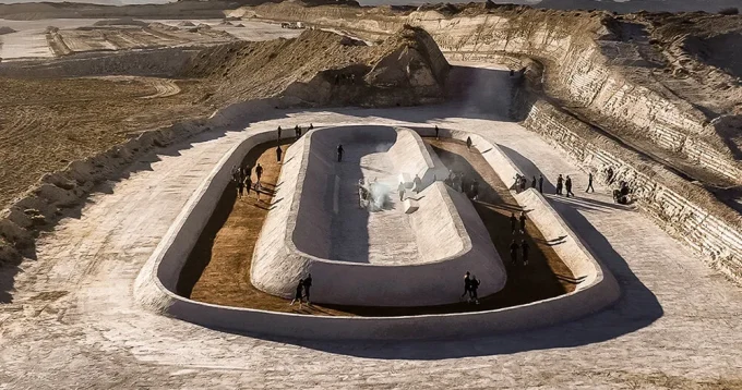 Adidas Builds Desert Running Track That Disappears Into Nature