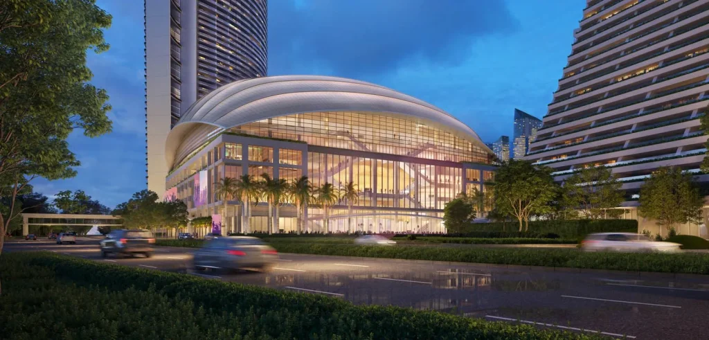 Las Vegas Sands and Safdie Architects Design $8 Billion Luxury Resort with 360° Skyloop 4 Las Vegas Sands and Safdie Architects Design B Marina Bay Sands Tower with 360° Skyloop