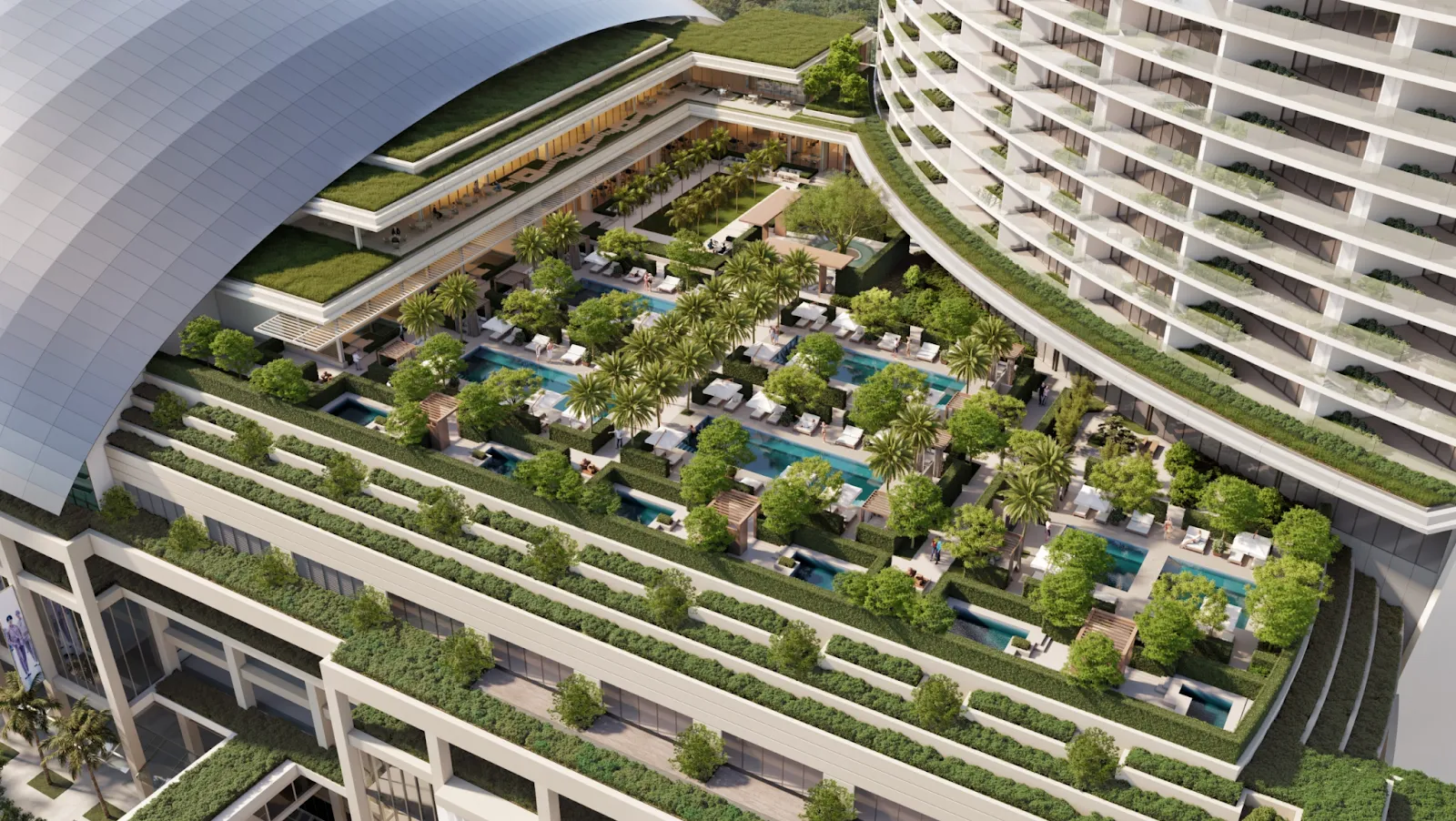 Las Vegas Sands and Safdie Architects Design $8 Billion Luxury Resort with 360° Skyloop 5 Las Vegas Sands and Safdie Architects Design B Marina Bay Sands Tower with 360° Skyloop