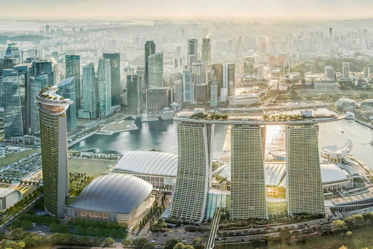 Las Vegas Sands and Safdie Architects Design $8 Billion Luxury Resort with 360° Skyloop 2 Las Vegas Sands' new ultra-luxury development in Singapore. © Marina Bay Sands