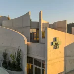 Curved Concrete Vet Hospital in Tirana by Davide Macullo Architects