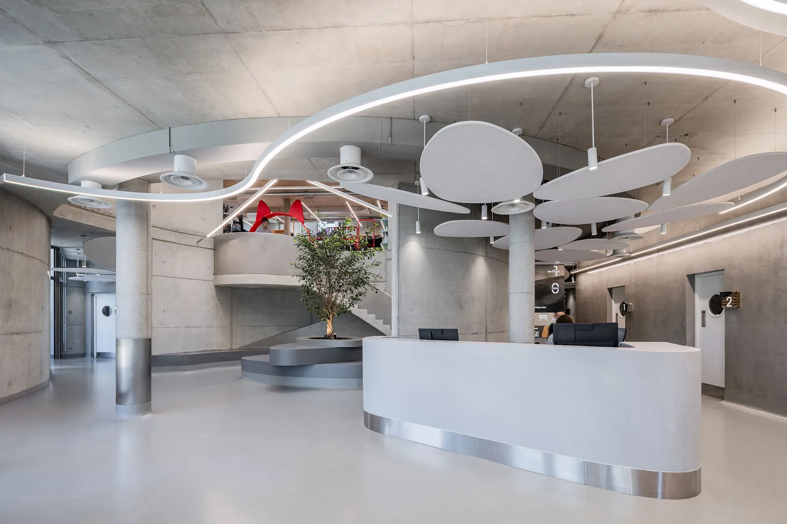 Curved Concrete Vet Hospital in Tirana by Davide Macullo Architects 6 Curved Concrete Vet Hospital in Tirana by Davide Macullo Architects