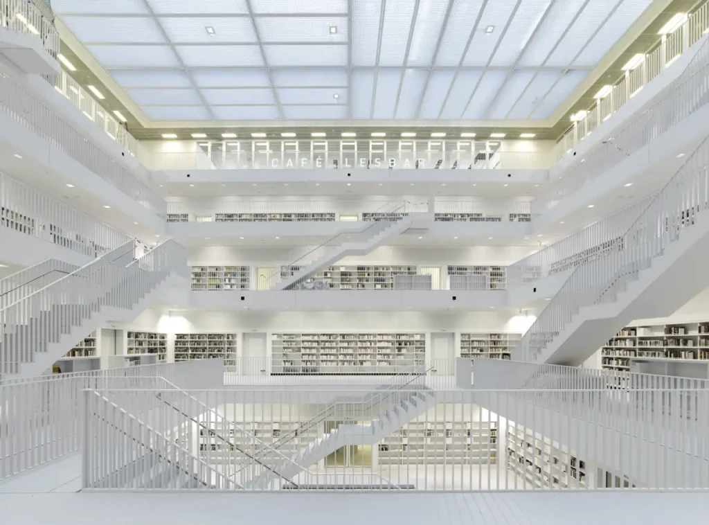 6 Examples of Library Architecture, a Haven for Bookworms 2 Stuttgart City Library, Germany