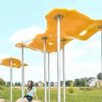 Puddle Pavilion in Iowa Explores Algae Bio-Resin as Sustainable Architecture