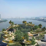 Heatherwick’s Soundscape Transforms Nodeul Island into a Metallic Floating Petal Garden