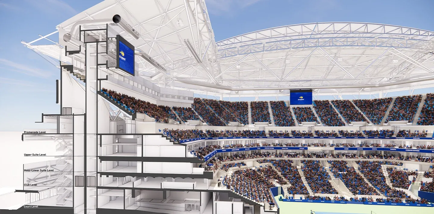 Rossetti and WSP to Lead Arthur Ashe Stadium Renovation After 2025 US Open 7 Arthur Ashe Stadium Renovations-ROSSETTI-WSP-US Open