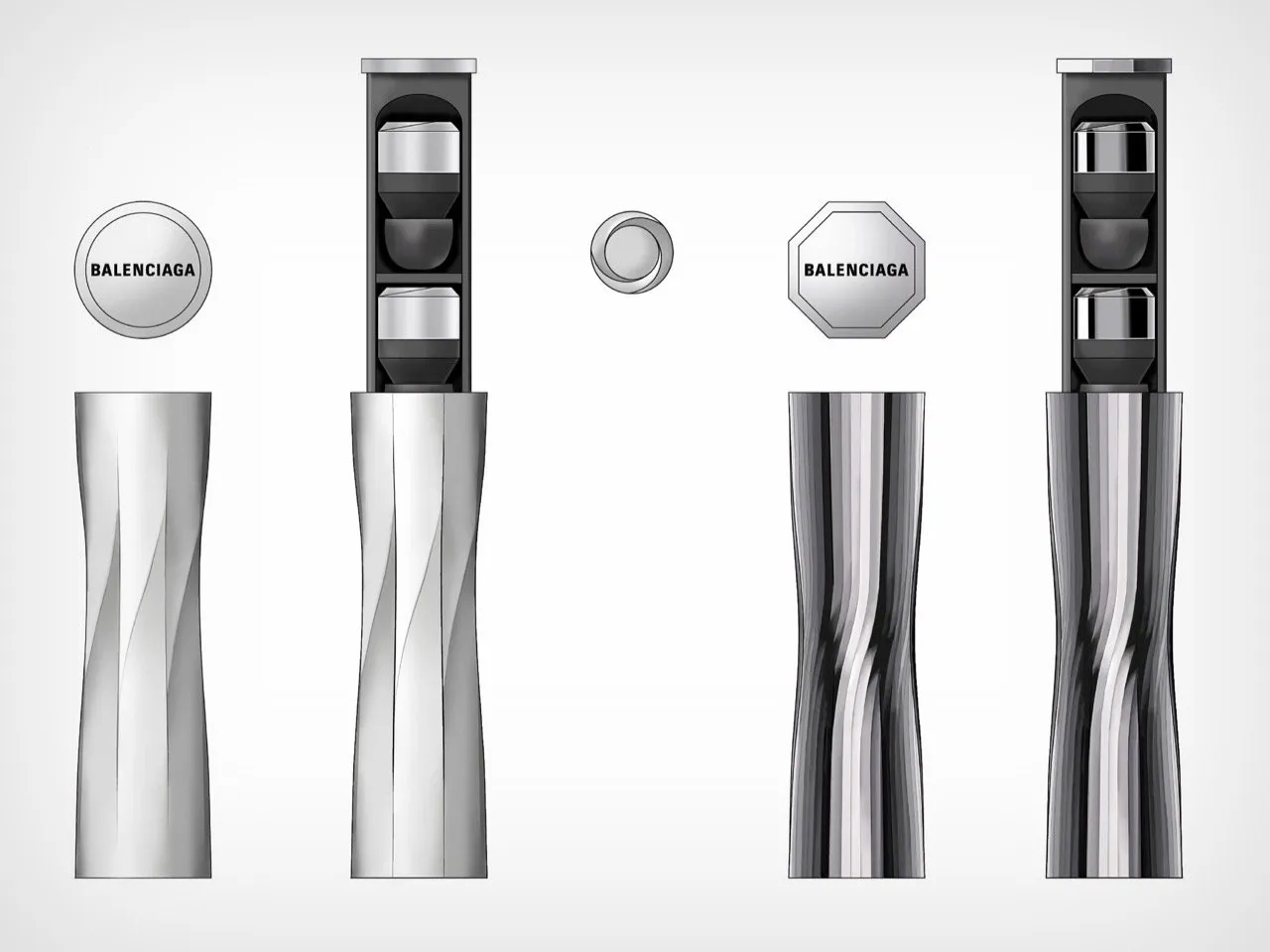 Balenciaga Sculptural Earbuds Concept Redefines Luxury Tech Design 5 Balenciaga Sculptural Earbuds