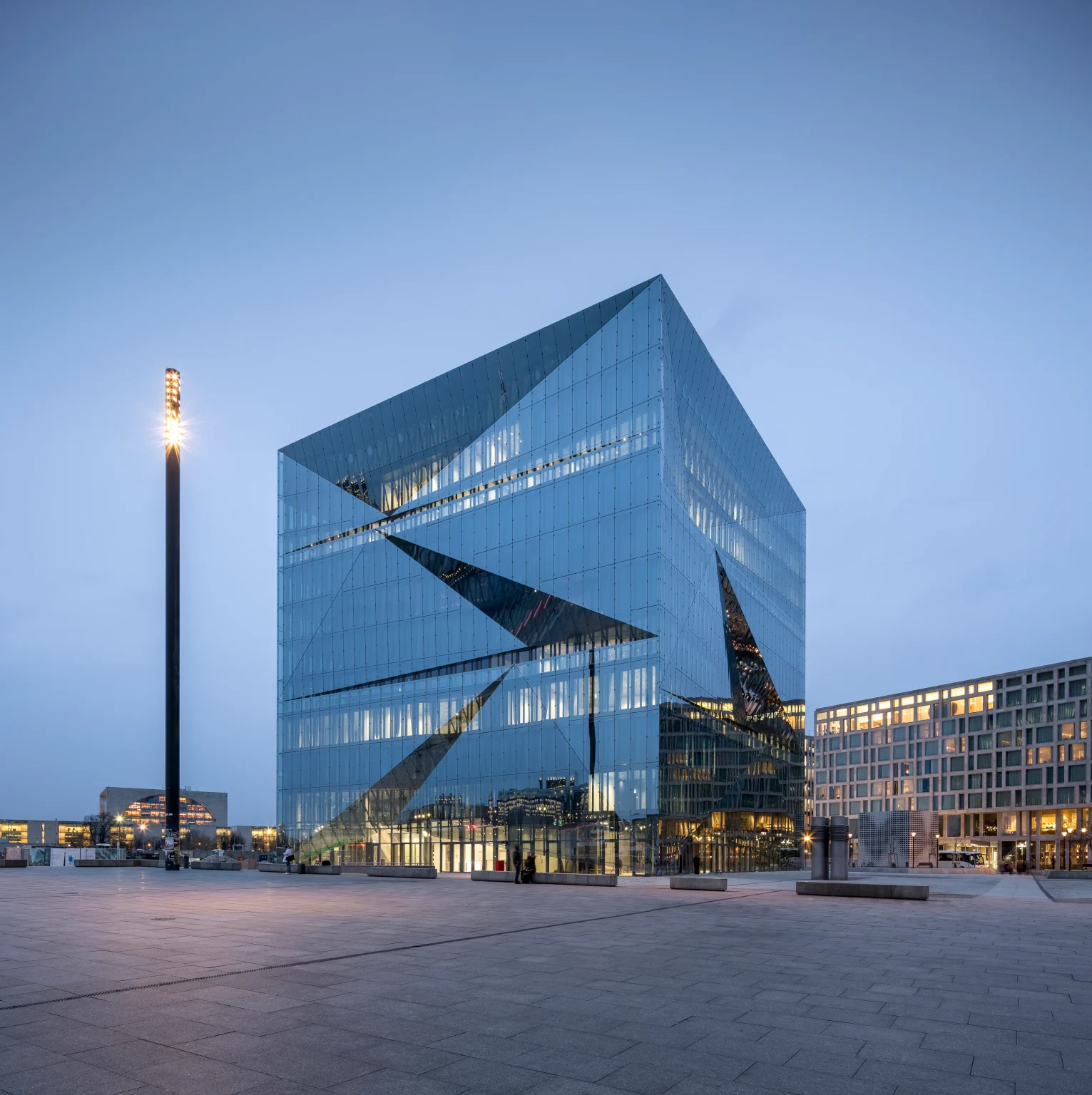 A Sculptural, Sustainable Cube Rises as Berlin’s Smartest Building
