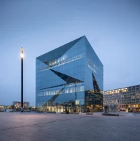 A Sculptural, Sustainable Cube Rises as Berlin’s Smartest Building
