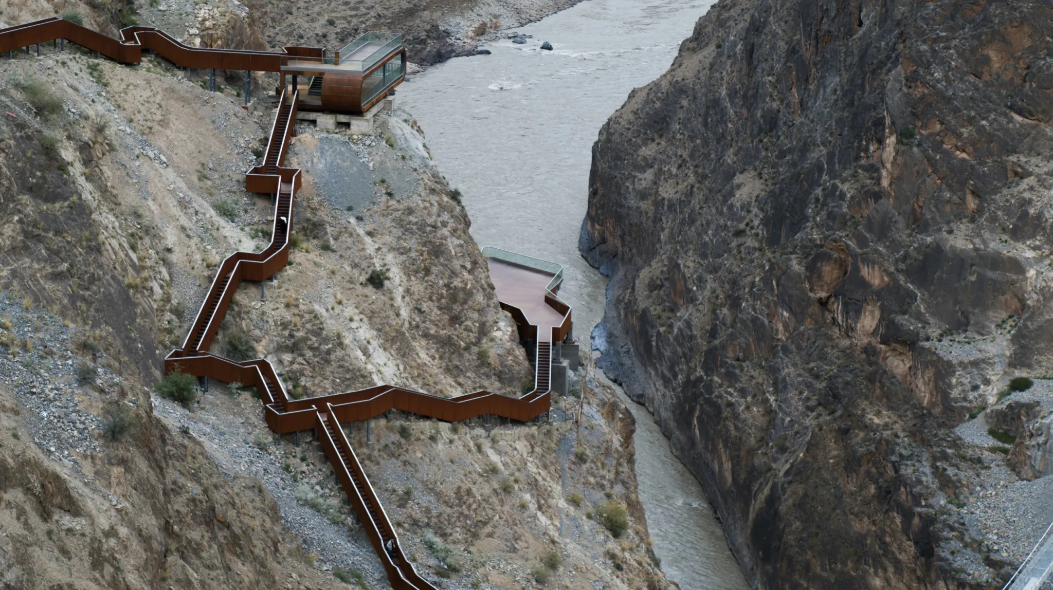 Archermit, Nujiang River, Cantilevered Glass Walkway in Tibet