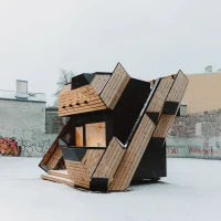 PAKK Pavilion in Tallinn: Timber Architecture Collaboration with Myceen and EKA PAKK