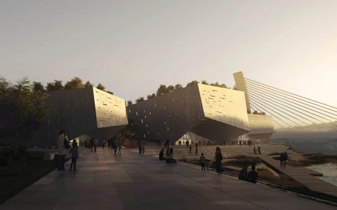 Riverfront Museum District in Podgorica