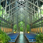 Thorncrown Chapel by E. Fay Jones in the Ozark Mountains