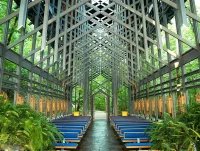 Thorncrown Chapel by E. Fay Jones in the Ozark Mountains