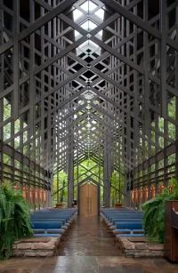 Thorncrown Chapel by E. Fay Jones in the Ozark Mountains