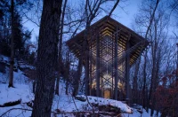 Thorncrown Chapel by E. Fay Jones in the Ozark Mountains