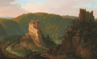 Burg Eltz. Oil on canvas © Keune Stiftung