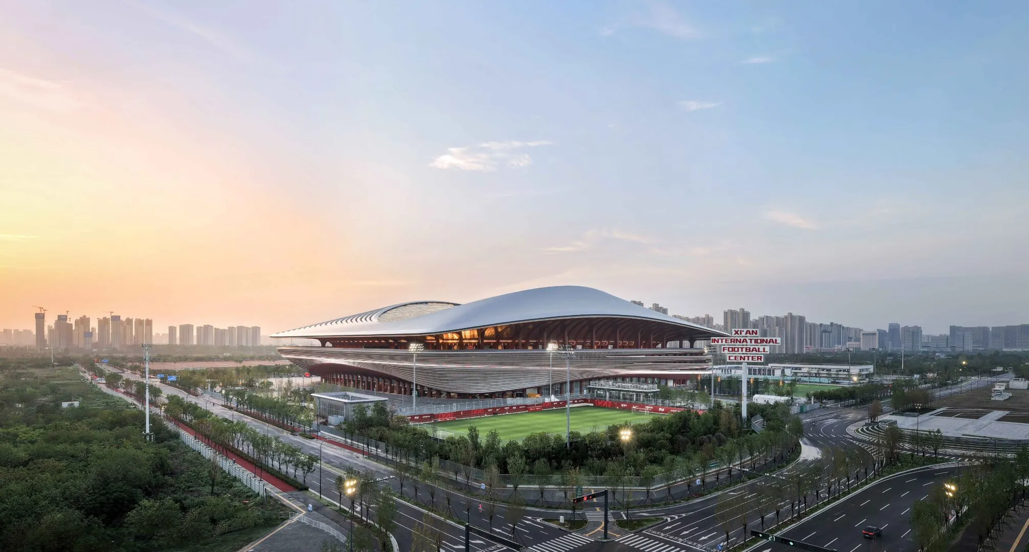 Xi’an International Football Center, designed by Zaha Hadid Architects (ZHA)