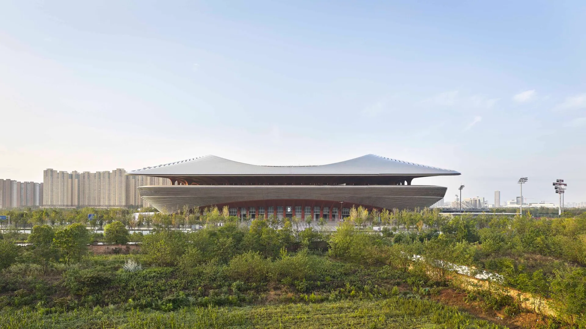 Xi’an International Football Center, designed by Zaha Hadid Architects (ZHA), China