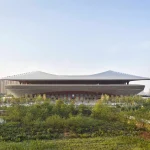 Xi’an International Football Center, designed by Zaha Hadid Architects (ZHA), China