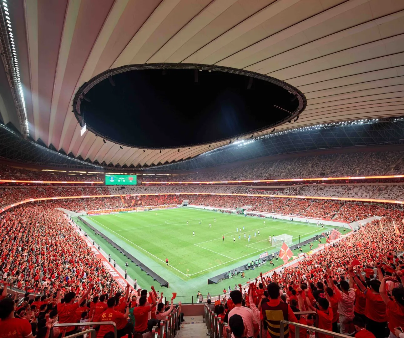 Xi’an International Football Center, designed by Zaha Hadid Architects (ZHA), China