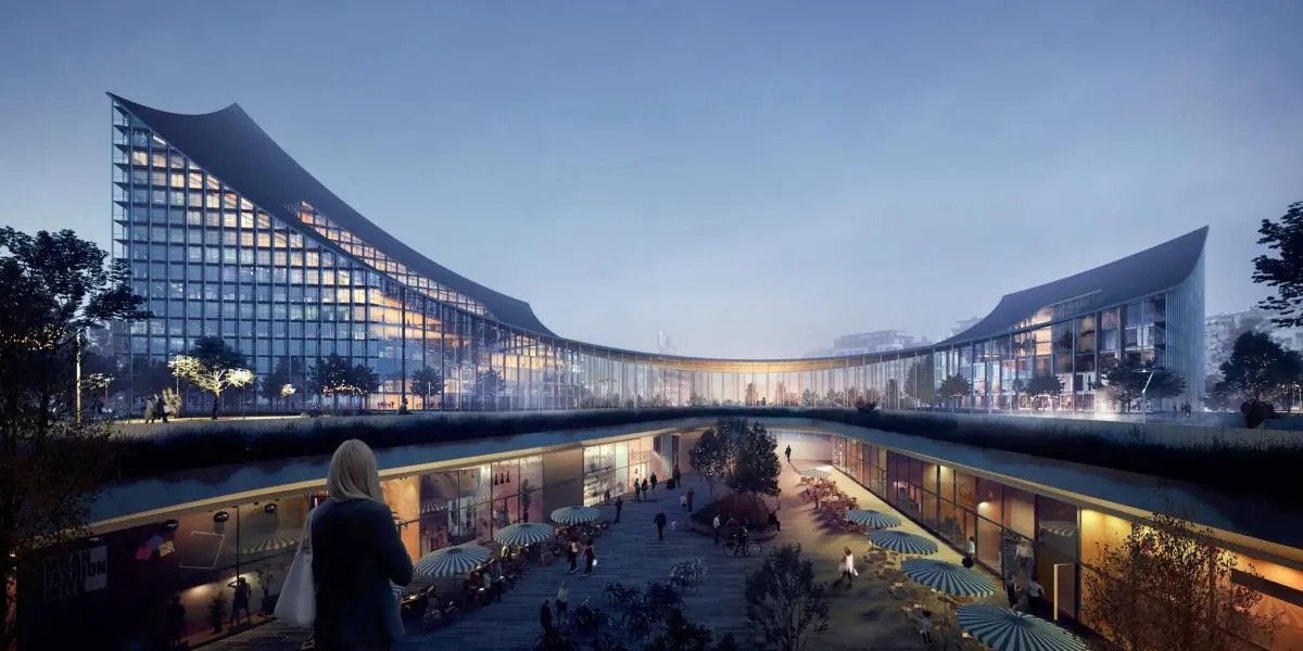 CityWave by BIG shapes Milan's arch of the future