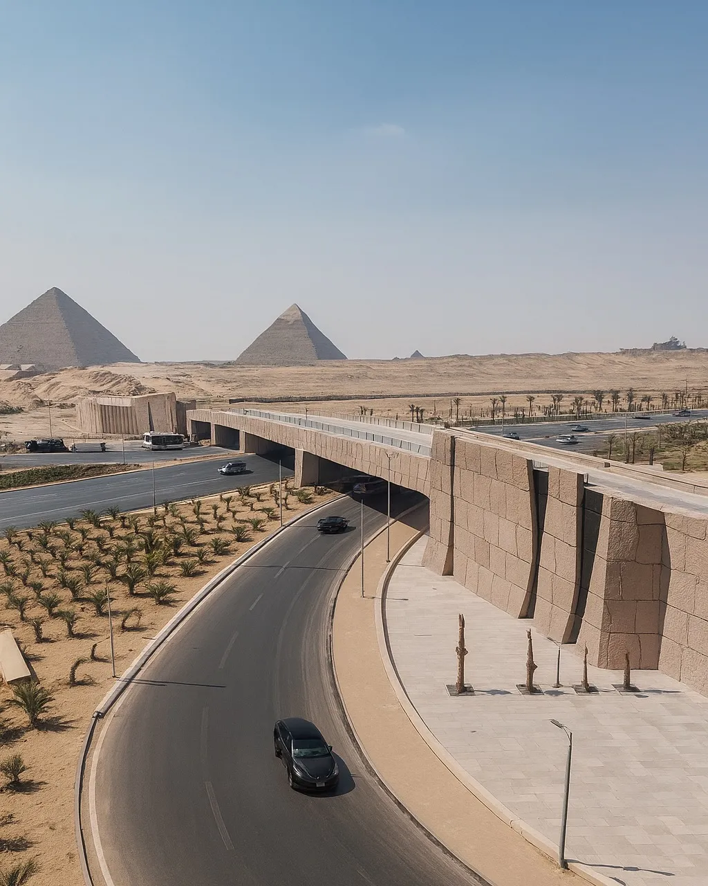 Grand Egyptian Museum Walkway Opens-Linking GEM to the Giza Pyramids