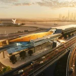 SOM Designs World's Tallest Metro Station in Dubai