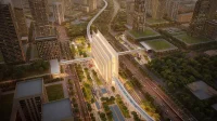 SOM Designs World's Tallest Metro Station in Dubai
