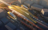 SOM Designs World's Tallest Metro Station in Dubai
