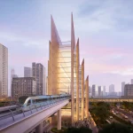 SOM Designs World's Tallest Metro Station in Dubai