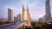 SOM Designs World's Tallest Metro Station in Dubai
