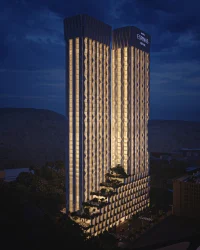 Golden Muqarnas Twins Redefining Luxury: The Espinas Royal Towers by MASK Architects