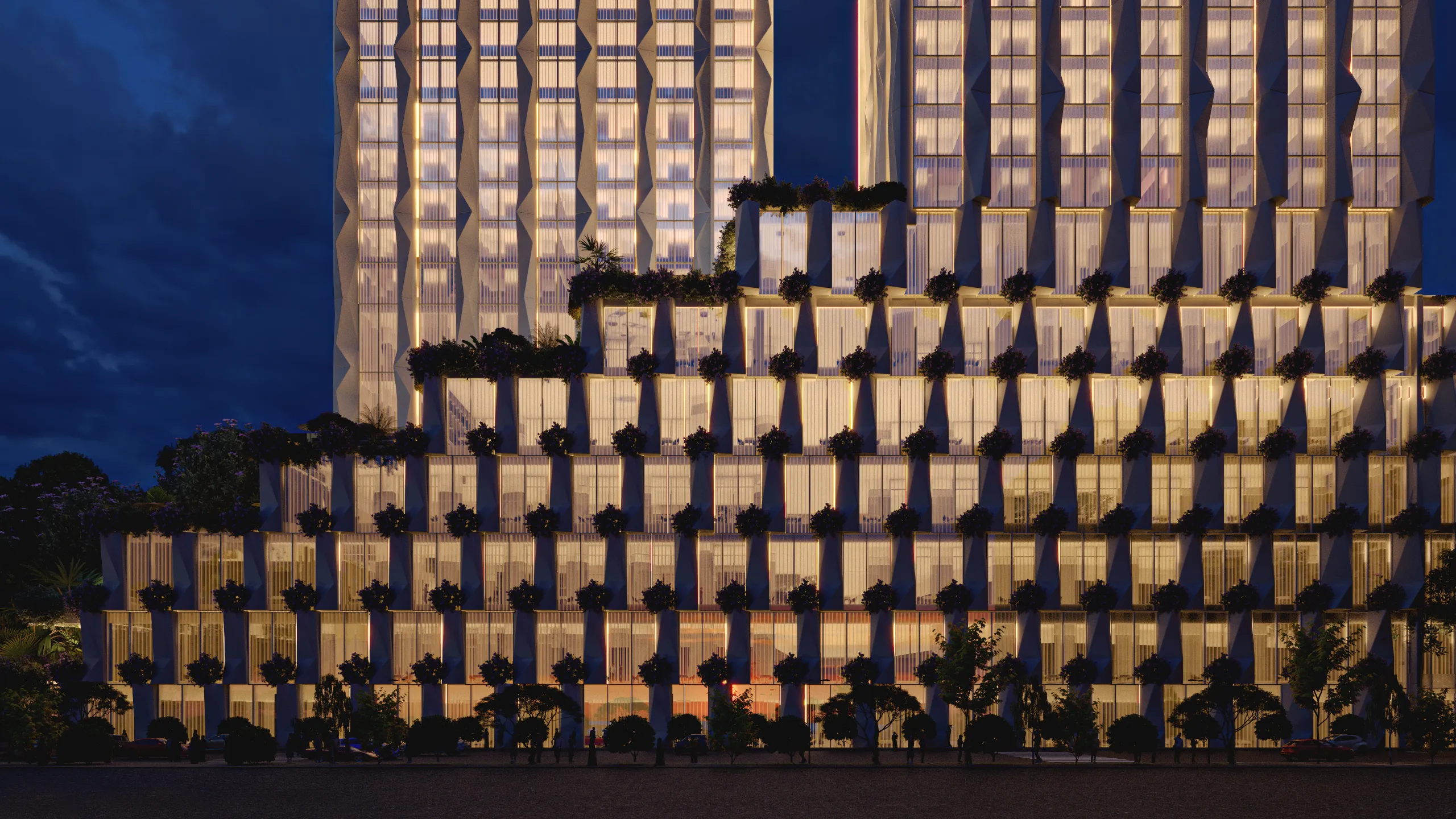 Golden Muqarnas Twins Redefining Luxury: The Espinas Royal Towers by MASK Architects
