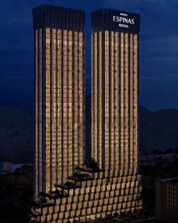 Golden Muqarnas Twins Redefining Luxury: The Espinas Royal Towers by MASK Architects
