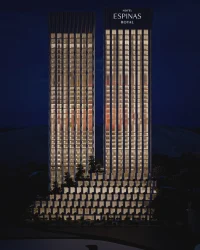 Golden Muqarnas Twins Redefining Luxury: The Espinas Royal Towers by MASK Architects