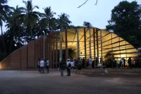 Umbrella Pavilion for the Kochi-Muziris Biennale 2014, Kerala, Vinu Daniel, Wallmakers