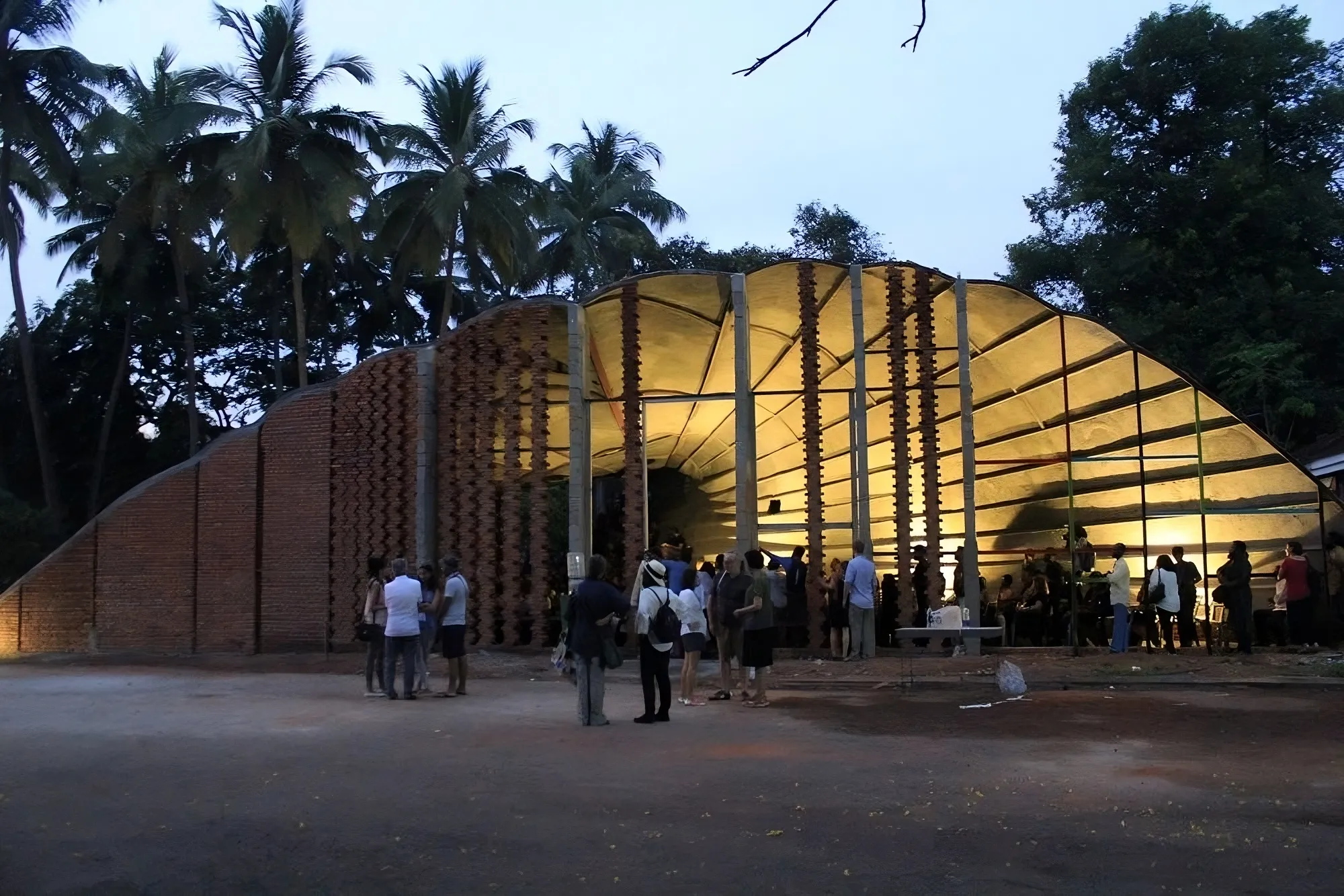 Umbrella Pavilion for the Kochi-Muziris Biennale 2014, Kerala, Vinu Daniel, Wallmakers