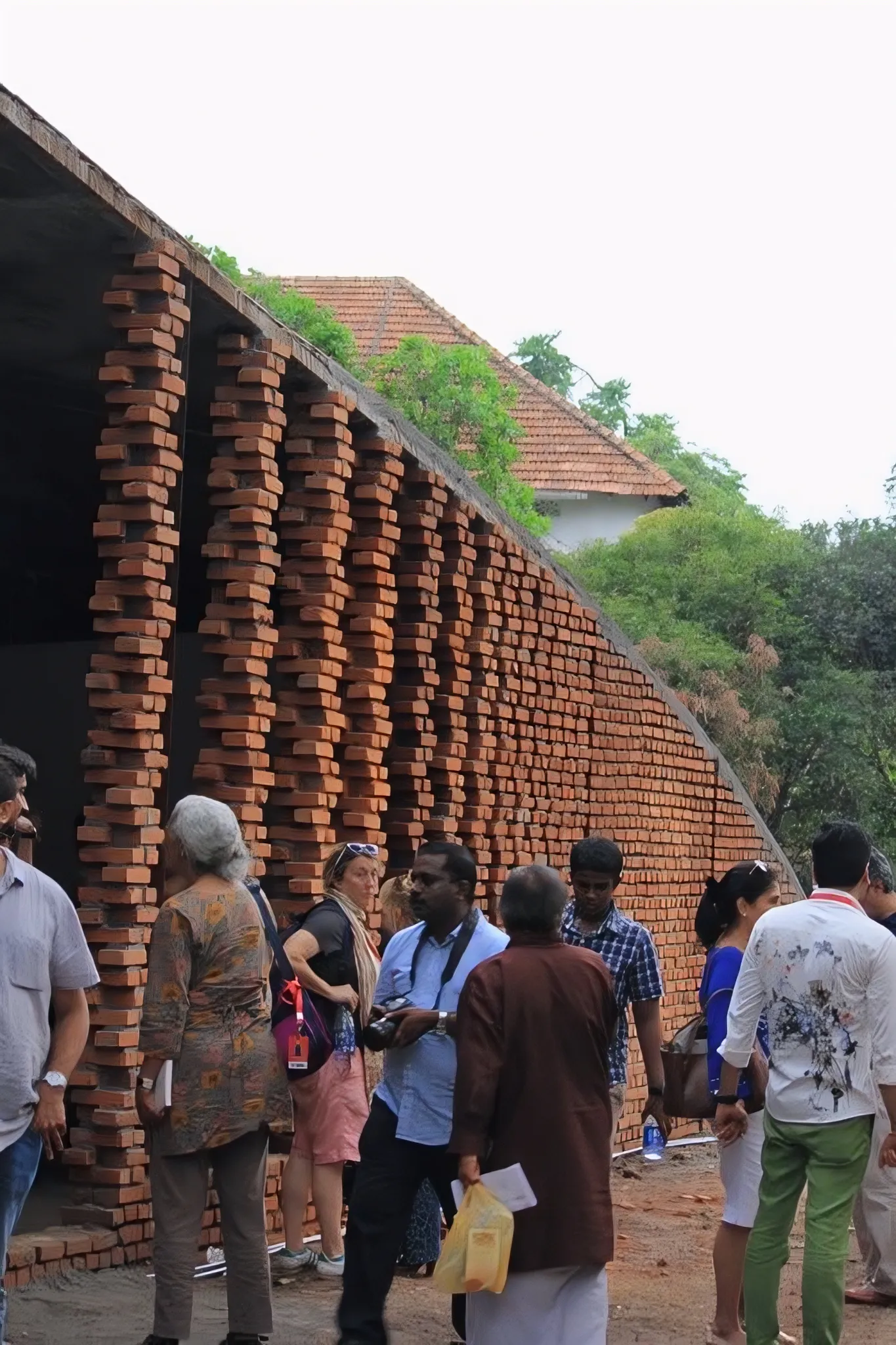 Unfolding Origami Folds of the Umbrella Pavilion: Kochi-Muziris Biennale 2014 9 Umbrella Pavilion for the Kochi-Muziris Biennale 2014, Kerala, Vinu Daniel, Wallmakers