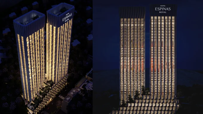 Golden Muqarnas Twins Redefining Luxury: The Espinas Royal Towers by MASK Architects
