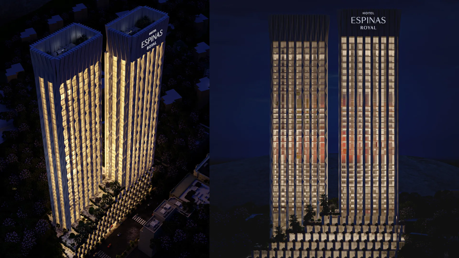 Golden Muqarnas Twins Redefining Luxury: The Espinas Royal Towers by MASK Architects