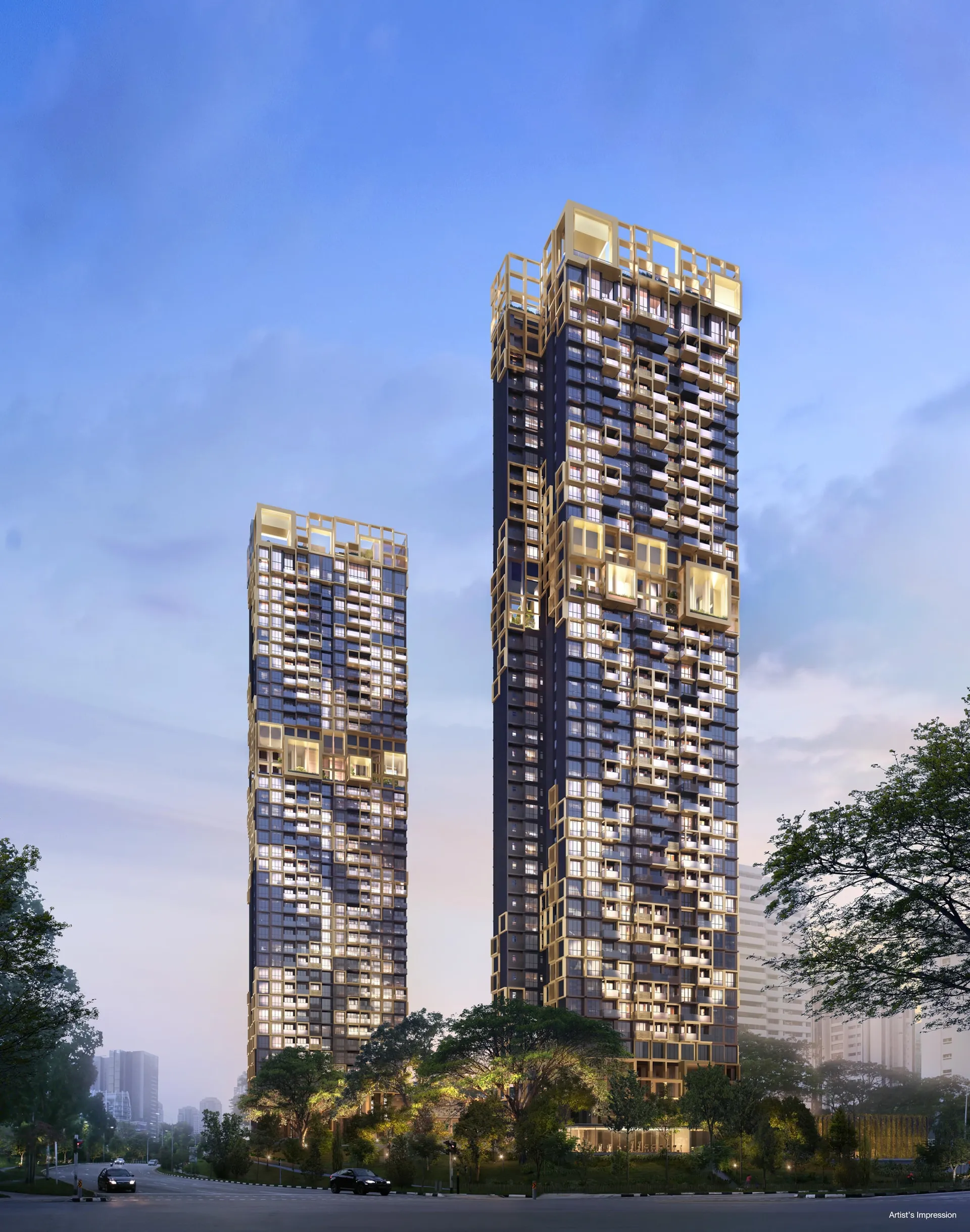 MVRDV modular residential towers in Singapore