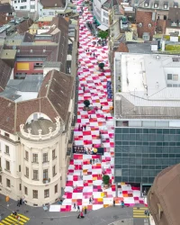 Basel Reveals Its First City-Scale Cloth Installation – The BIGNIK Project by the Riklin Brothers