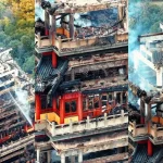 Yongqing Temple fire in China