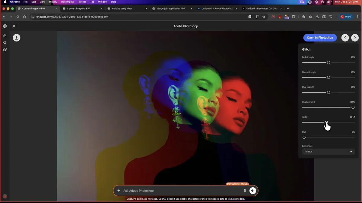 Adobe Photoshop, Express & Acrobat Come to ChatGPT with Free Access 5 Adobe Photoshop Comes to ChatGPT with Free Access
