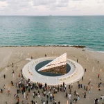 Miami Art Week 2025, Rotating bookshelf, Library of Us