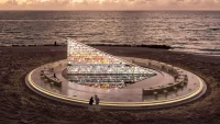 Miami Art Week 2025, Rotating bookshelf, Library of Us